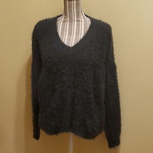 PINK Rose Dark Green sweater. Medium
